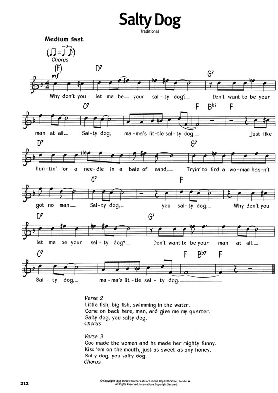 Super Partituras Salty Dog (The Real Book Of Blues), com cifra