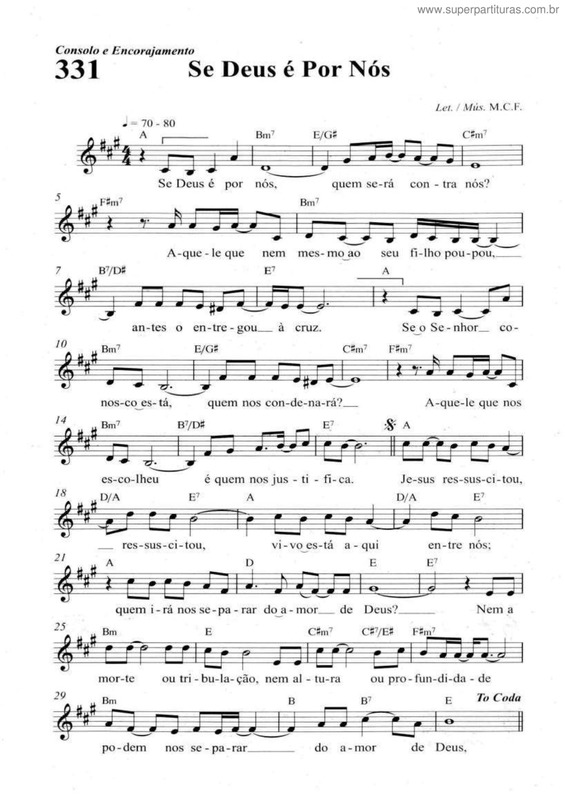 Super Partituras Se Deus É Por