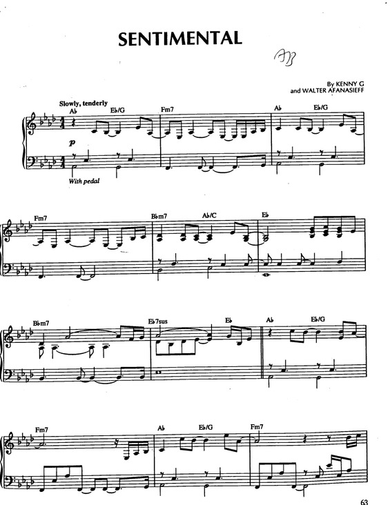 Super Partituras Sentimental v.16 (Kenny G), com cifra