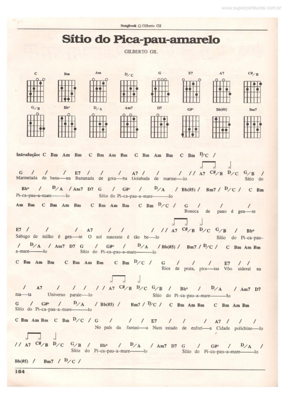 Super Partituras Sítio do PicaPauAmarelo (Gilberto Gil), com cifra