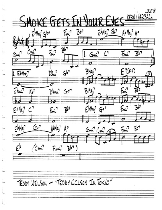 Super Partituras Smoke Gets In Your Eyes v.10 (The Real Book Of Jazz), com cifra