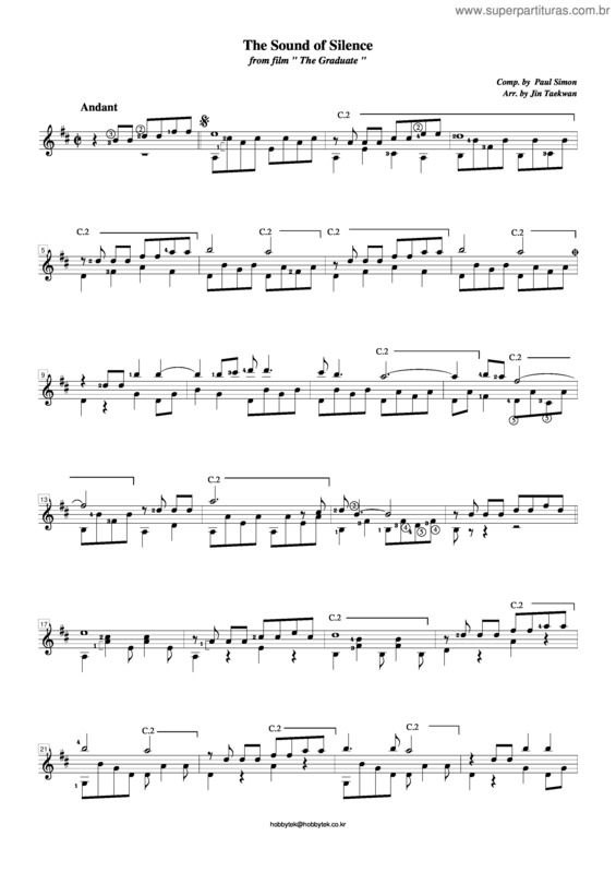Partitura gratuita de 'Sound of Silence' para flauta dulce en Super Partituras, con cifras y demostración