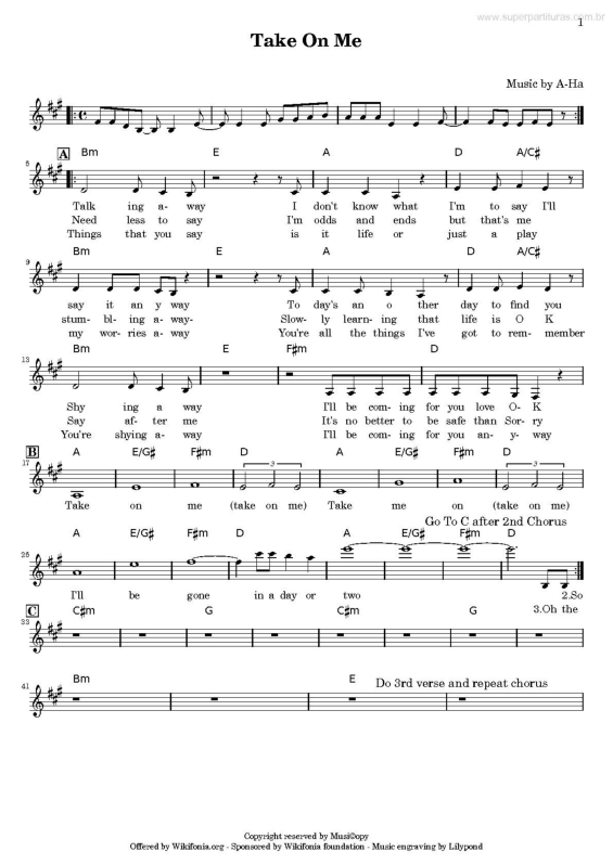 take me home sheet music pentatonix
