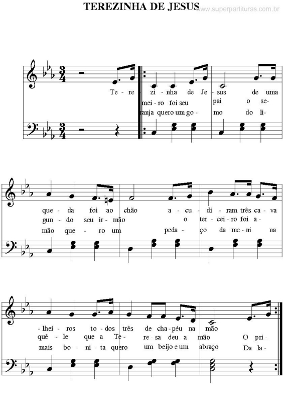 Super Partituras - Terezinha de Jesus ((Desconhecido))