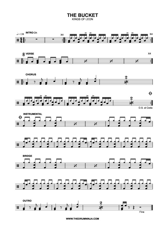 Super Partituras The Bucket (Kings Of Leon)