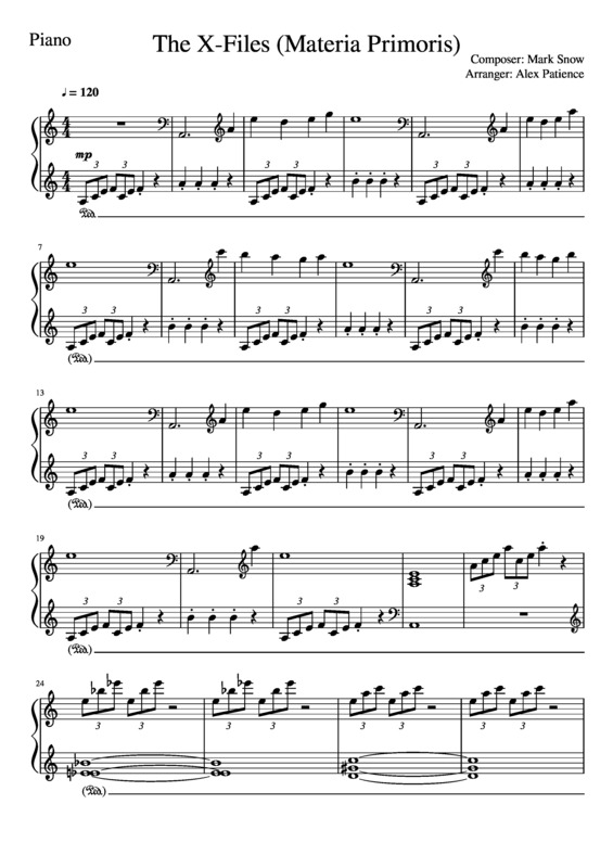 Super Partituras The X Files (Theme) (Temas), com cifra