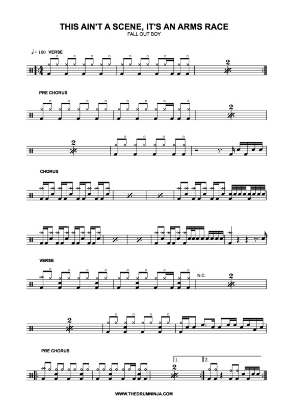 Super Partituras This Ain’t A Scene, It’s An Arms Race (Fall Out Boy)
