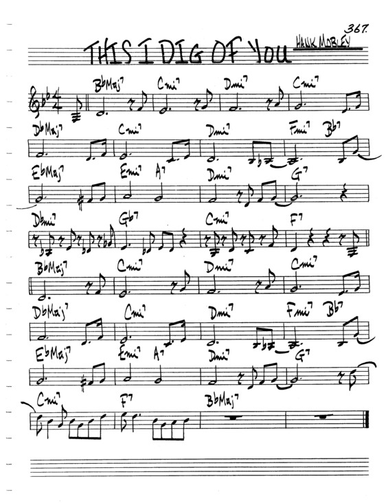 This I Dig Of You Lead Sheet Super Partituras - This I Dig Of You v.3 (The Real Book Of Jazz), com cifra