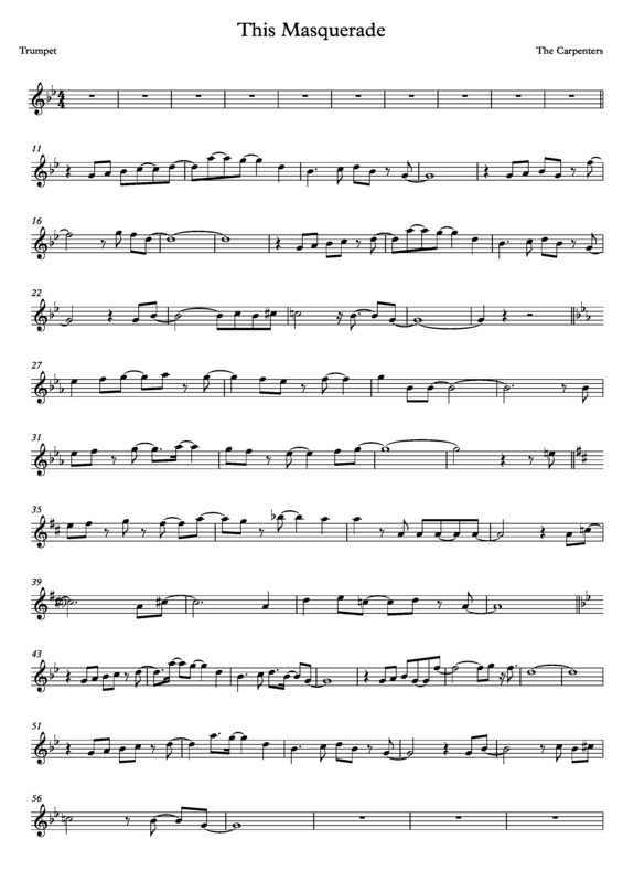 Super Partituras This Masquerade v.11 (The Carpenters)