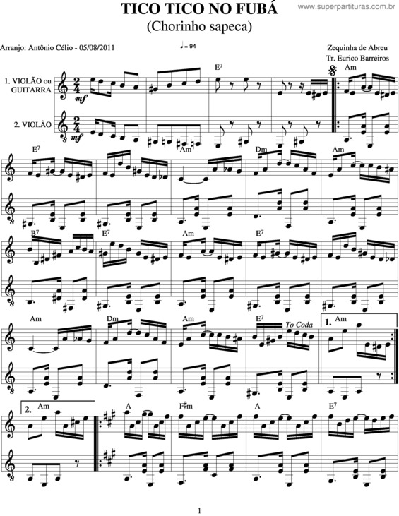 partitura tico tico no fuba piano partitura tico tico no fuba piano