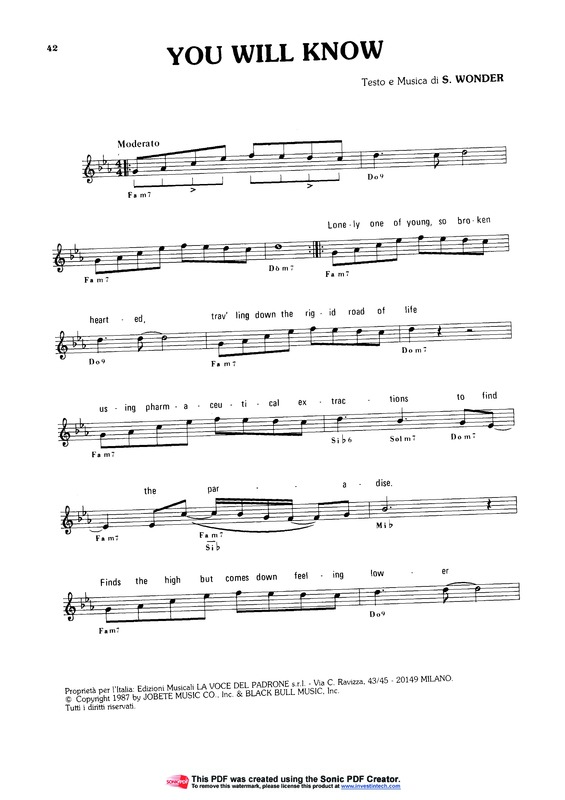 Super partituras you will know stevie wonder com cifra